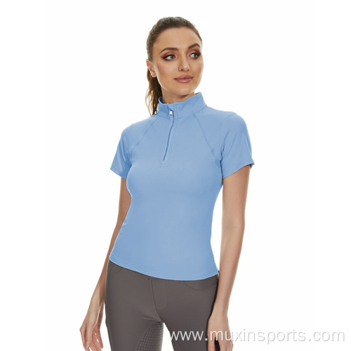 4 Way Stretch Woman Equestrian Baselayer Zipper